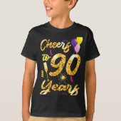 Cheers To 90 Years 1931 90th Birthday Celebration  T-shirt (Voorkant)