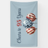 Cheers to 95 Years Birthday Party Spandoek (Verticaal)