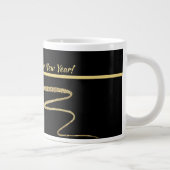 "Cheers to a Better New Years", zwart & goud Grote Koffiekop (Rechts)