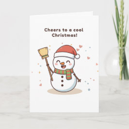 Cheers to a Cool Christmas Snowman Card Kaart