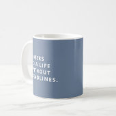 Cheers To A Life Without Deadlines Retirement Mug Koffiemok (Voorkant links)