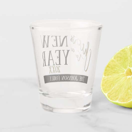 Cheers To A New Year - Customize (Any Event) Shot Glas (Achterkant)