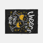 Cheers To A New Year Eve Party Countdown Happy New Fleece Deken (Voorkant (Horizontaal))