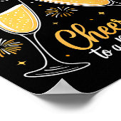Cheers To A New Year Eve Party Countdown Happy New Poster (Hoek)