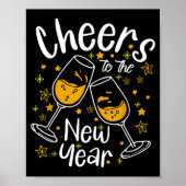 Cheers To A New Year Eve Party Countdown Happy New Poster (Voorkant)