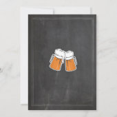 Cheers to BBQ, Beers Birthday Party Chalk Invite Kaart (Achterkant)
