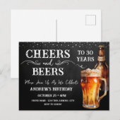 Cheers to Beers 30e Verjaardag Briefkaart (Voorkant / Achterkant)