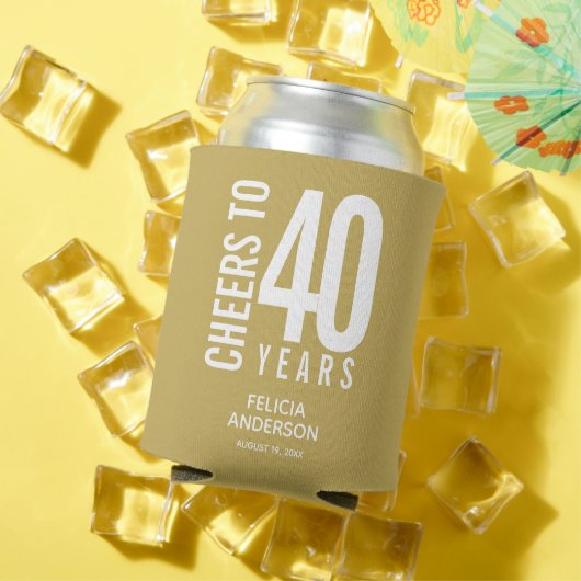 Cheers to Birthday Years Gold Blikjeskoeler (Insitu Zomer)