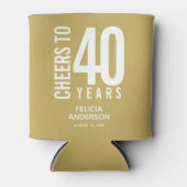 Cheers to Birthday Years Gold Blikjeskoeler (Voorkant)