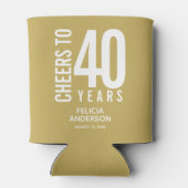 Cheers to Birthday Years Gold Blikjeskoeler (Achterkant)