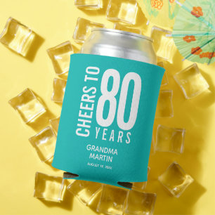 Cheers to Birthday Years Turquoise Blikjeskoeler