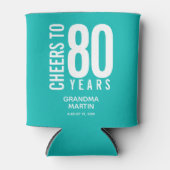 Cheers to Birthday Years Turquoise Blikjeskoeler (Voorkant)