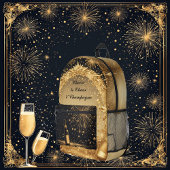 Cheers to Chaos & Champagne Midnight Gold New Year Bedrukte Rugzak