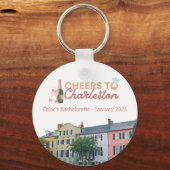 "Cheers to Charleston" Bach Party Sleutelhanger (Voorkant)