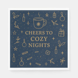 Cheers to Cozy Nights Paper Napkin Servet