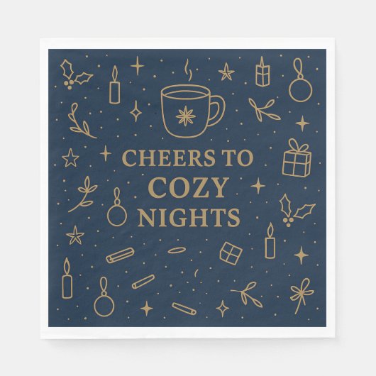Cheers to Cozy Nights Paper Napkin Servet (Voorkant)