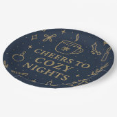 Cheers to Cozy Nights Paper Plate Papieren Bordje (Gekanteld)