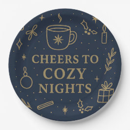 Cheers to Cozy Nights Paper Plate Papieren Bordje