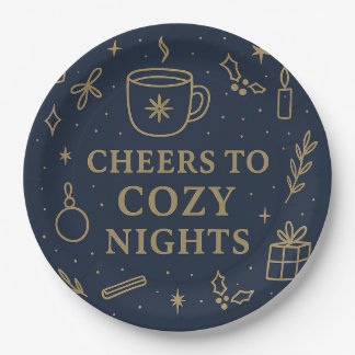 Cheers to Cozy Nights Paper Plate Papieren Bordje