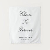 Cheers to Forever Personalized Wedding Engagement Wandkleed (Voorkant)