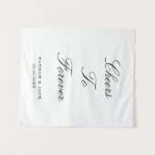 Cheers to Forever Personalized Wedding Engagement Wandkleed (Voorkant (horizontaal))