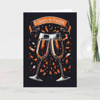 Cheers to Freedom Divorce Party Celebration Kaart