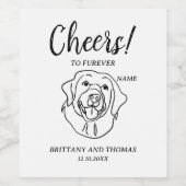 Cheers to Furever Dog Draw celebration Wine Label Wijn Etiket (Enkel label)