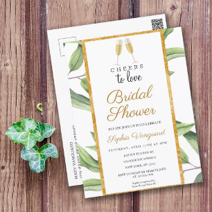 Cheers to Love Botanical Vrijgezellenfeest Party I Briefkaart
