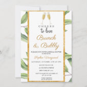 Cheers to Love Brunch & Bubble Vrijgezellenfeest P Kaart (Voorkant)