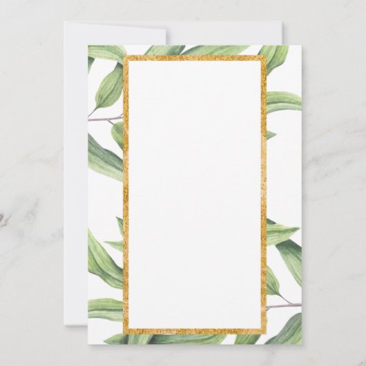 Cheers to Love Champagne Greenery Engagement Party Kaart (Achterkant)