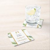 Cheers to Love Champagne Greenery Kartonnen Onderzetters (Insitu)