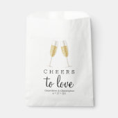 Cheers to Love Champagne Toast Wedding Bedankzakje (Voorkant)