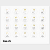 Cheers to Love Champagne Toast Wedding Ronde Sticker (Vel)