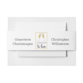Cheers to Love Champagne Toast Wedding Uitnodigingen Wikkel (Voorkant Voorbeeld)