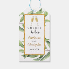 Cheers to Love Chic Champagne Botanical Wedding Cadeaulabel