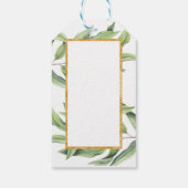 Cheers to Love Chic Champagne Botanical Wedding Cadeaulabel (Achterkant)