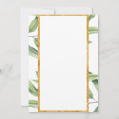 Cheers to Love Chic Champagne Botanical Wedding Kaart (Achterkant)