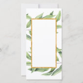 Cheers to Love Chic Champagne Botanical Wedding Save The Date (Achterkant)