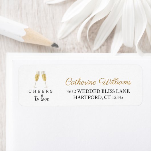Cheers to Love Chic Champagne Wedding Address Etiket (Insitu)