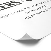 Cheers to Love Couples Wedding Shower Save the Da Poster (Hoek)