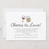 Cheers to Love Couples Wedding Shower Save the Da Save The Date (Voorkant)