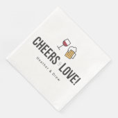 Cheers to Love Couples Wedding Shower Save the Da Servet (Hoek)