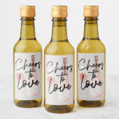 Cheers to Love Custom Vrijgezellenfeest Favor Wine Wijn Etiket (Flessen)