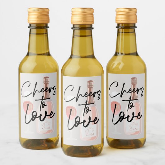 Cheers to Love Custom Vrijgezellenfeest Favor Wine Wijn Etiket (Flessen)