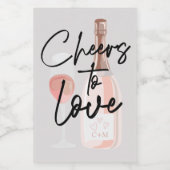 Cheers to Love Custom Vrijgezellenfeest Favor Wine Wijn Etiket (Enkel label)