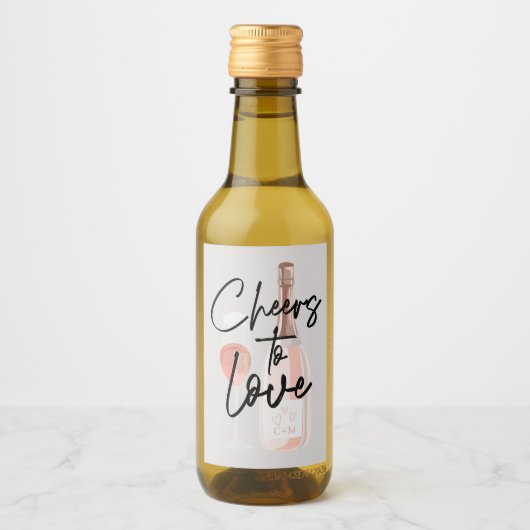 Cheers to Love Custom Vrijgezellenfeest Favor Wine Wijn Etiket (Voorkant)
