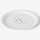 Cheers to Love – Dusty Blue Wedding  Papieren Bordje (Gekanteld)