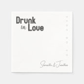 Cheers to Love en Laughter, Drink in Love Wedding Servet (Voorkant)