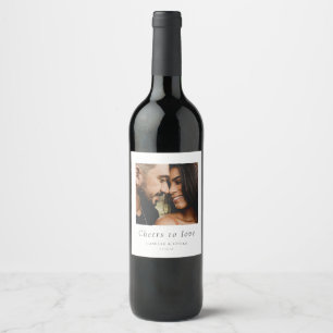 Cheers to love Personalized Wedding Favors Wine L Wijn Etiket