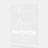 Cheers to Love Personalized Wedding Welcome Acryl Bord (Hoek)